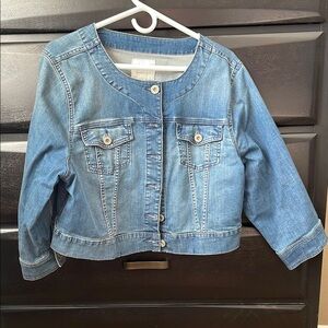 Torrid Blue Jean Jacket Cropped Style